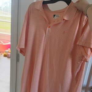 Izod Coral Striped Polo Shirt
